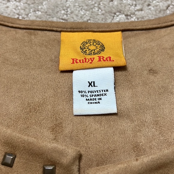 Ruby Rd Western Fringe Vest - Picture 2 of 4